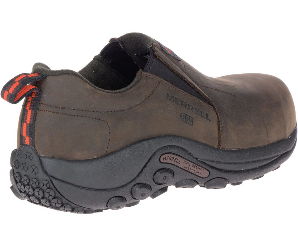 Slip On Homem - Merrell Jungle Moc Couro Comp Toe Sd+ Wide Width - Marrom - SFU182459